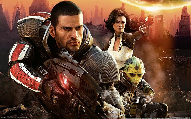video games, Mass Effect, artwork, 3D, Commander Shepard - desktop wallpaper
