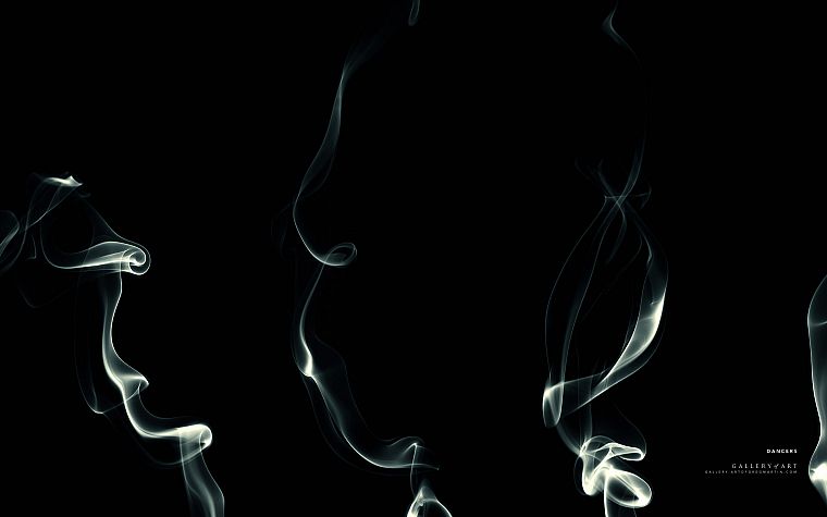 smokes, black background - desktop wallpaper