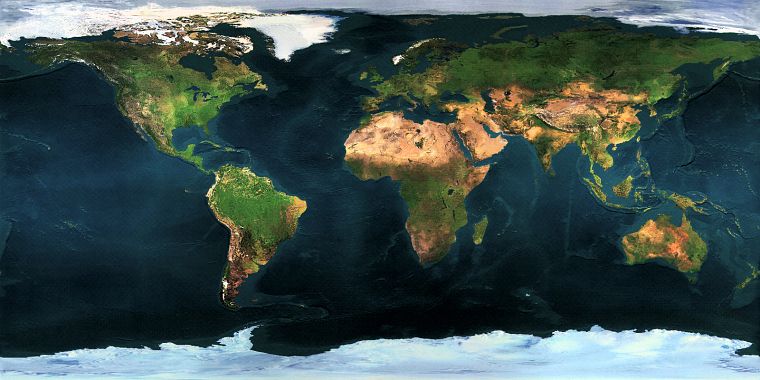 Earth, maps, continents - desktop wallpaper