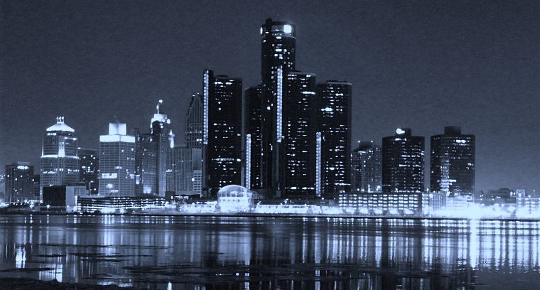 Detroit, city skyline - desktop wallpaper