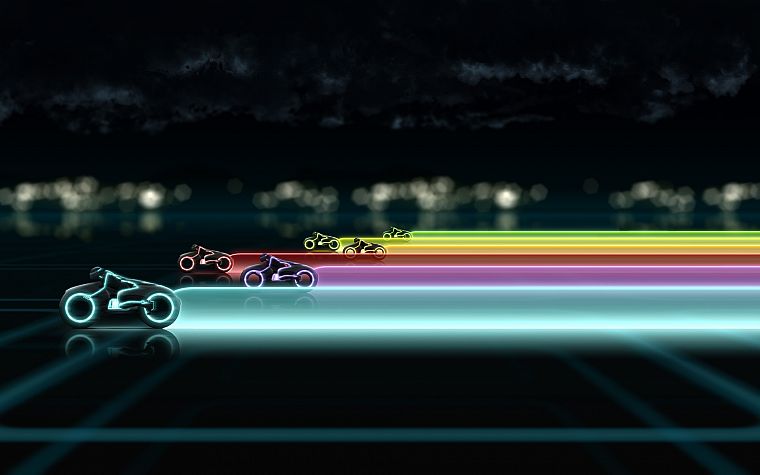 rainbows, Tron Legacy - desktop wallpaper