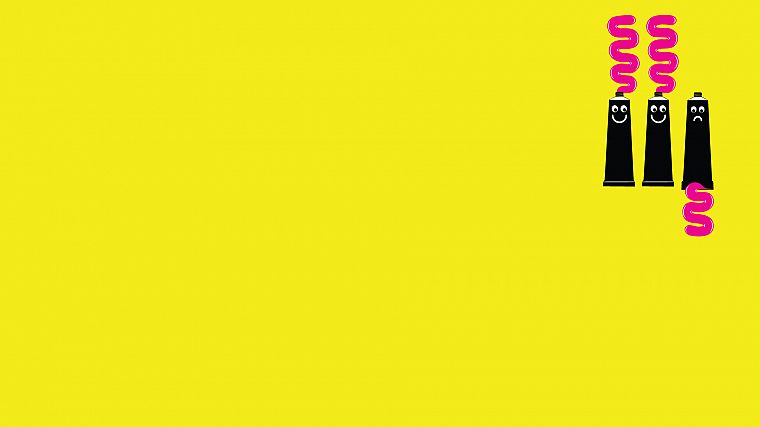 Tube, yellow background - desktop wallpaper