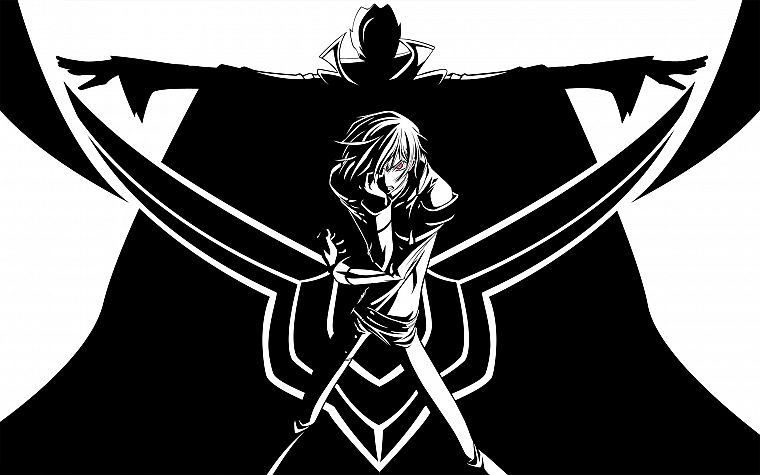 black and white, Code Geass, Lamperouge Lelouch, selective coloring - desktop wallpaper