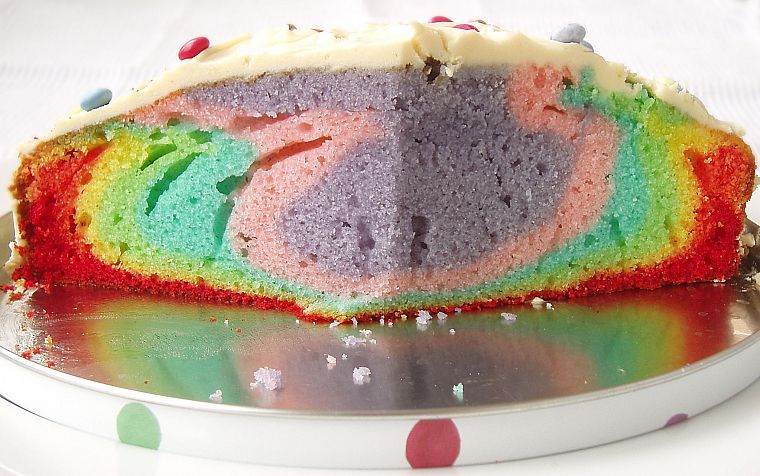 rainbows, nom, cakes - desktop wallpaper