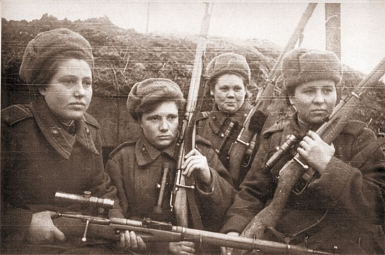 women, snipers, Russians - desktop wallpaper