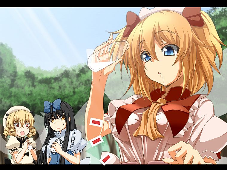 video games, Touhou, fairies, Star Sapphire, Sunny Milk, Luna Child - desktop wallpaper