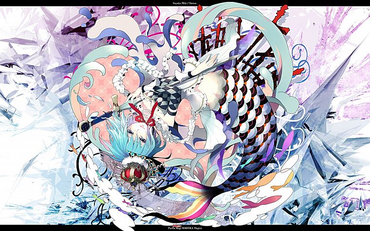 blue hair, Mahou Shoujo Madoka Magica, Miki Sayaka, crowns, anime, anime girls - desktop wallpaper