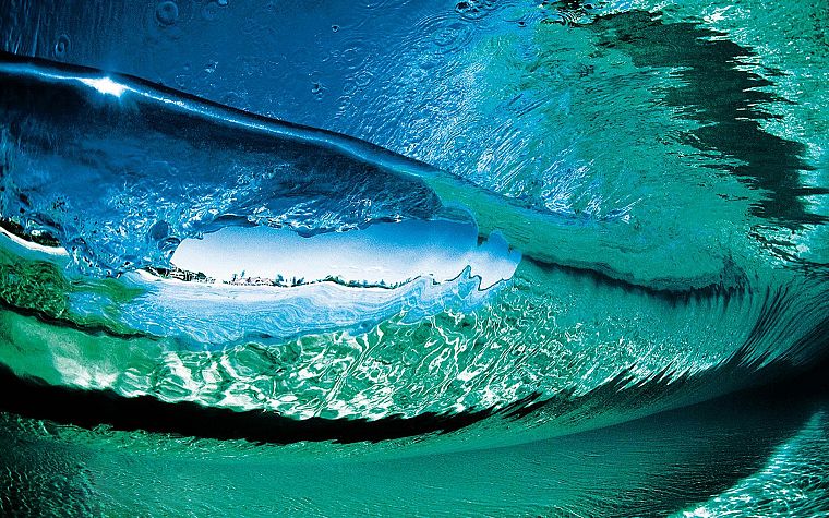 water, ocean, waves - desktop wallpaper