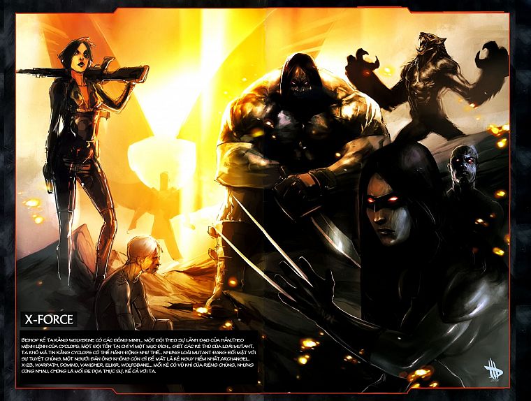 comics, X-Men, superheroes, X-Force - desktop wallpaper