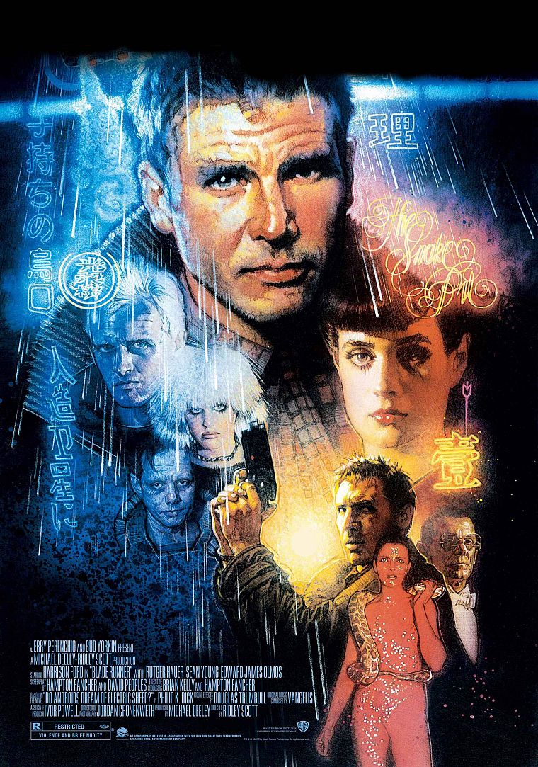 Blade Runner, Harrison Ford, movie posters, Drew Struzan - desktop wallpaper