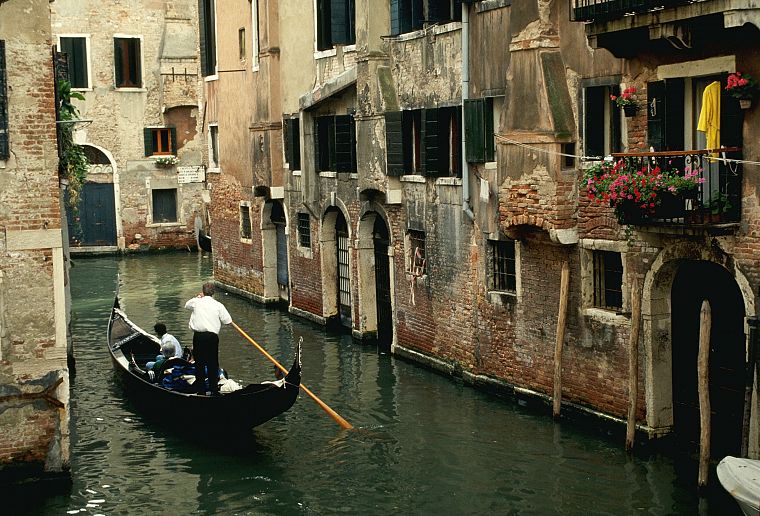cityscapes, buildings, Venice, Italy, gondolas - desktop wallpaper