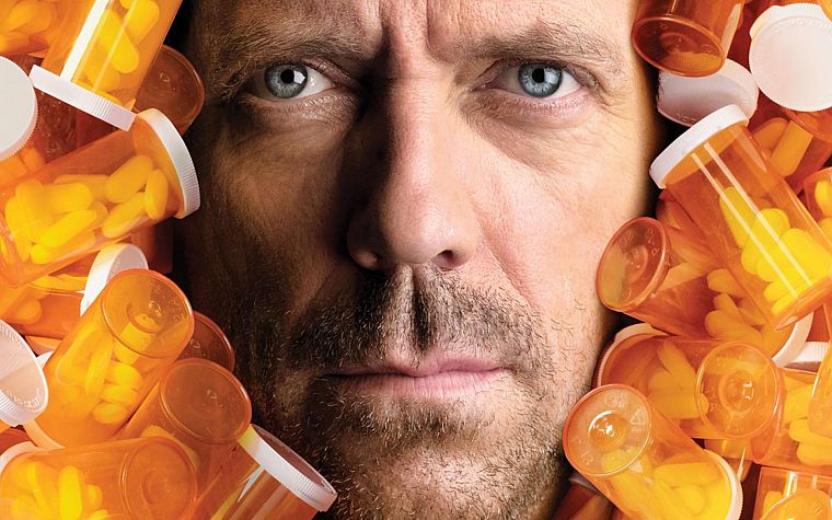 blue eyes, Hugh Laurie, pills, Gregory House, faces, House M.D. - desktop wallpaper
