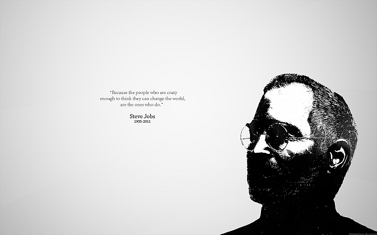 minimalistic, Apple Inc., quotes, Steve Jobs, RIP - desktop wallpaper