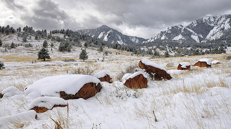 mountains, landscapes, snow, Colorado - desktop wallpaper