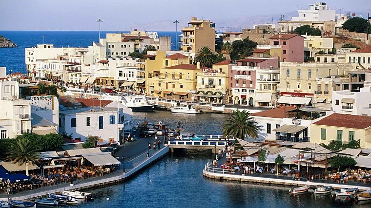 Greece, Crete, harbours - desktop wallpaper