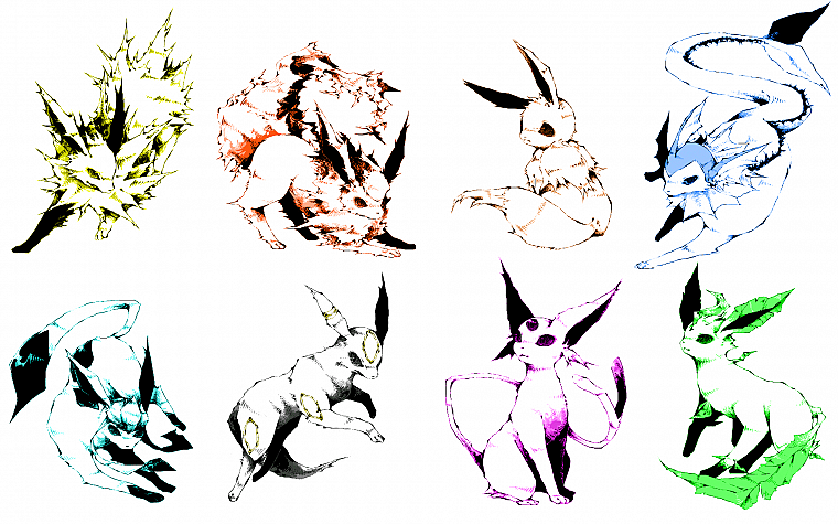 Pokemon, Eevee, simple background - desktop wallpaper