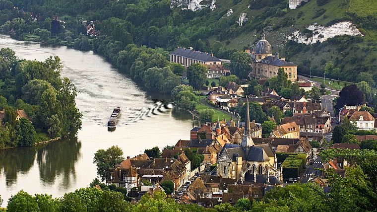Normandy, France, Seine valley, Les Andelys - desktop wallpaper