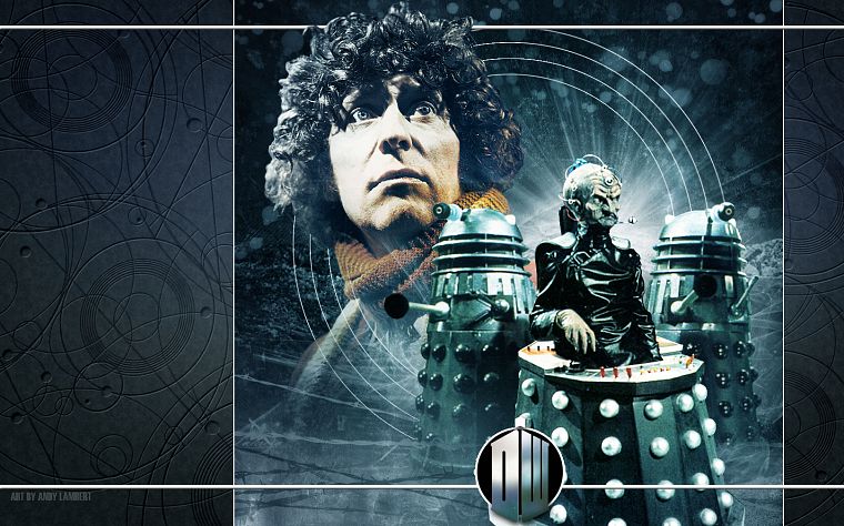 Dalek, Fourth Doctor, Tom Baker, Doctor Who - desktop wallpaper