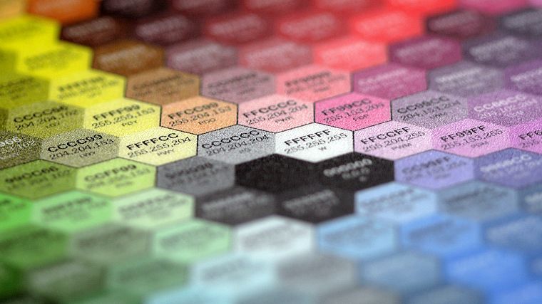 multicolor, hexagons, typography, code, Hex, colors, color spectrum - desktop wallpaper