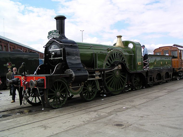 trains, railroad tracks, steam engine, vehicles, Stirling, 4-2-2 - desktop wallpaper