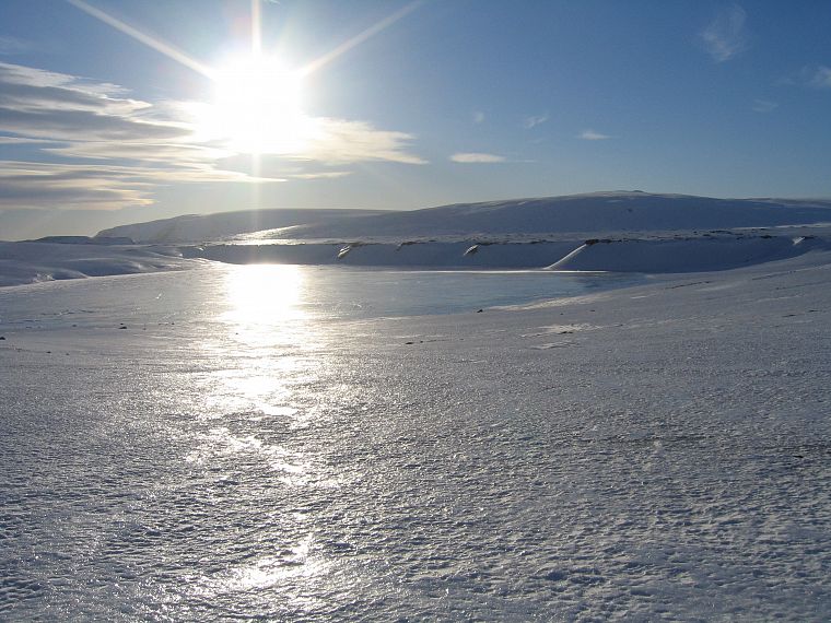 ice, mountains, landscapes, snow, Sun, frozen, Iceland - desktop wallpaper