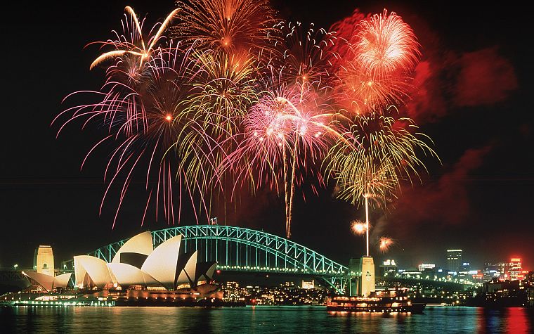 fireworks, Sydney, Australia, cities - desktop wallpaper