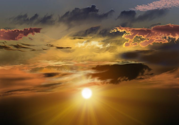 clouds, Sun, sunlight, skyscapes, sun flare - desktop wallpaper