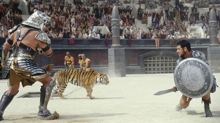 movies, Gladiator (movie), arena, Russell Crowe - desktop wallpaper