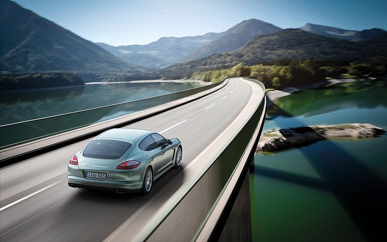 Porsche, cars, roads, Porsche Panamera - desktop wallpaper