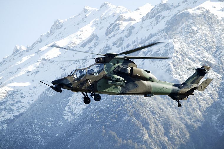 mountains, military, helicopters, vehicles, Tigre french, French army - desktop wallpaper