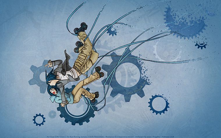 Air Gear, Wanijima Akito, Wanijima Agito - desktop wallpaper