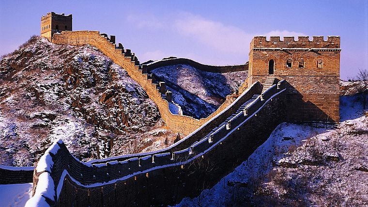 landscapes, snow, China, wall - desktop wallpaper
