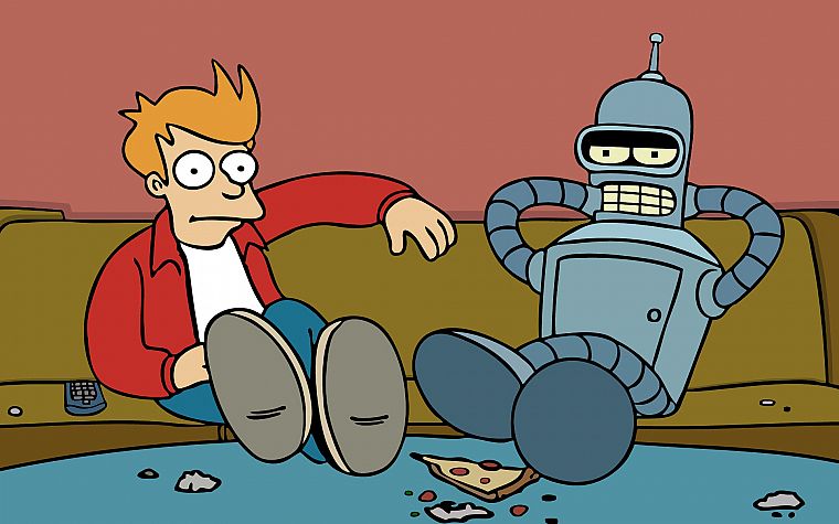 Futurama, Bender, artwork, Philip J. Fry - desktop wallpaper