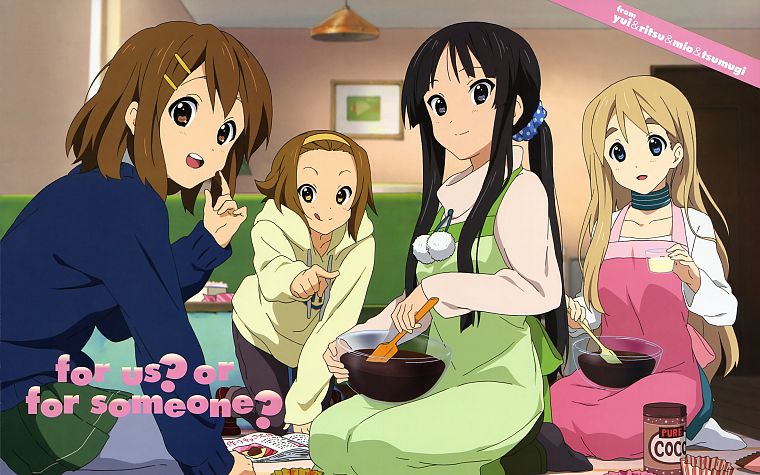 K-ON!, Hirasawa Yui, Akiyama Mio, Tainaka Ritsu, Kotobuki Tsumugi, anime - desktop wallpaper
