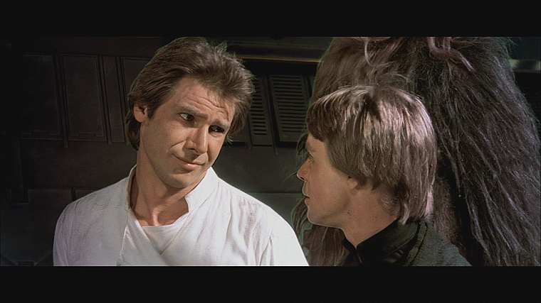 Star Wars, Luke Skywalker, screenshots, Han Solo, Harrison Ford, Mark Hamill, wookiee - desktop wallpaper