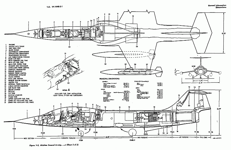 aircraft, schematic, F-104 Starfighter - desktop wallpaper