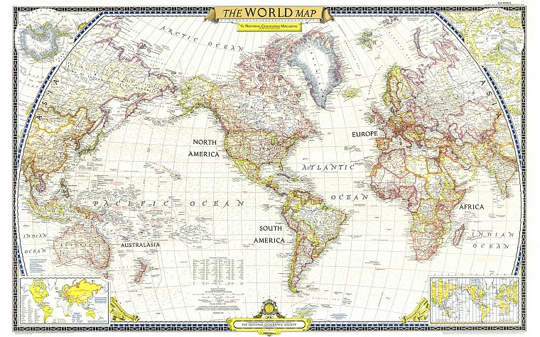 National Geographic World Map Free Wallpaper
