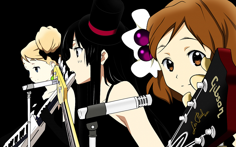 K-ON!, transparent, Hirasawa Yui, Akiyama Mio, Kotobuki Tsumugi, anime vectors - desktop wallpaper