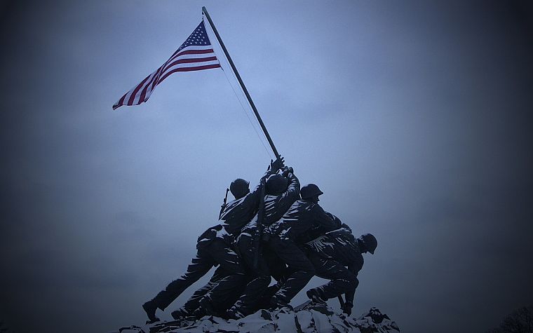 flags, Iwo Jima, redneck - desktop wallpaper