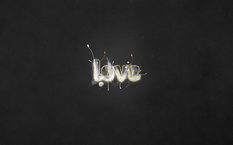 love, typography - desktop wallpaper