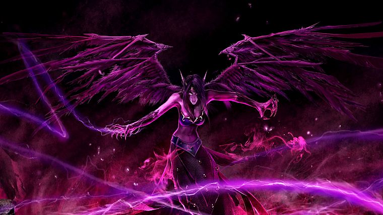 League of Legends, Morgana the Fallen Angel - desktop wallpaper