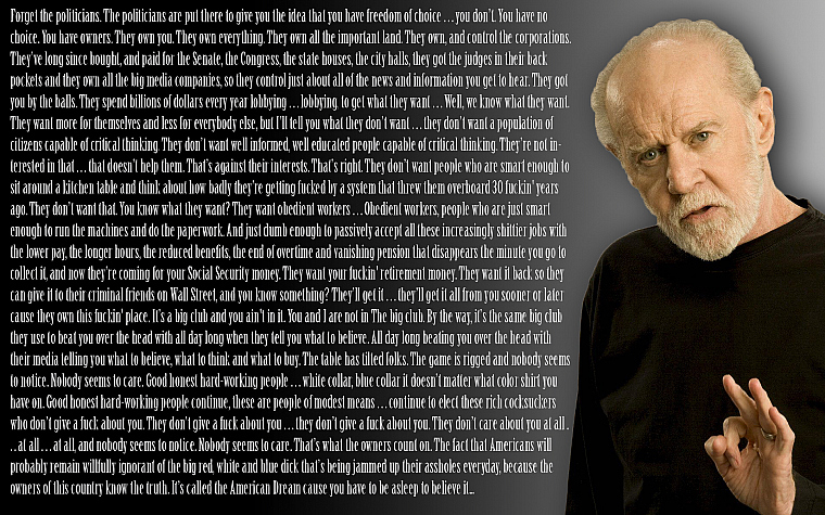 quotes, George Carlin - desktop wallpaper