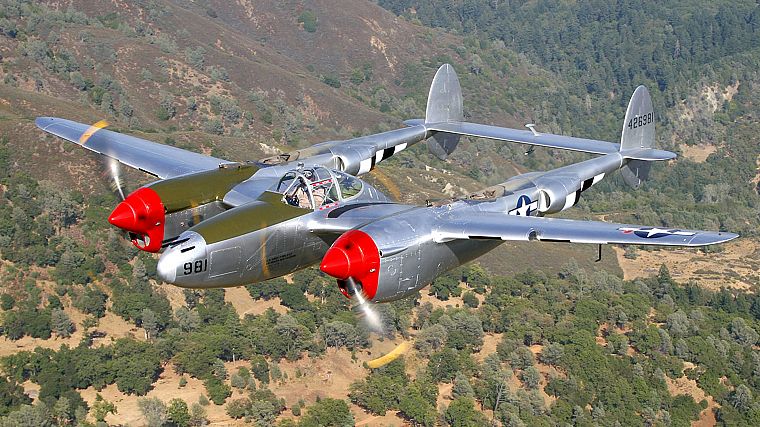 aircraft, military, P-38 Lightning - desktop wallpaper