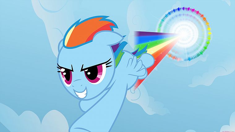 My Little Pony, ponies, Rainbow Dash, Sonic Rainboom, My Little Pony: Friendship is Magic - desktop wallpaper