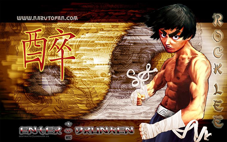 Naruto: Shippuden, Rock Lee - desktop wallpaper