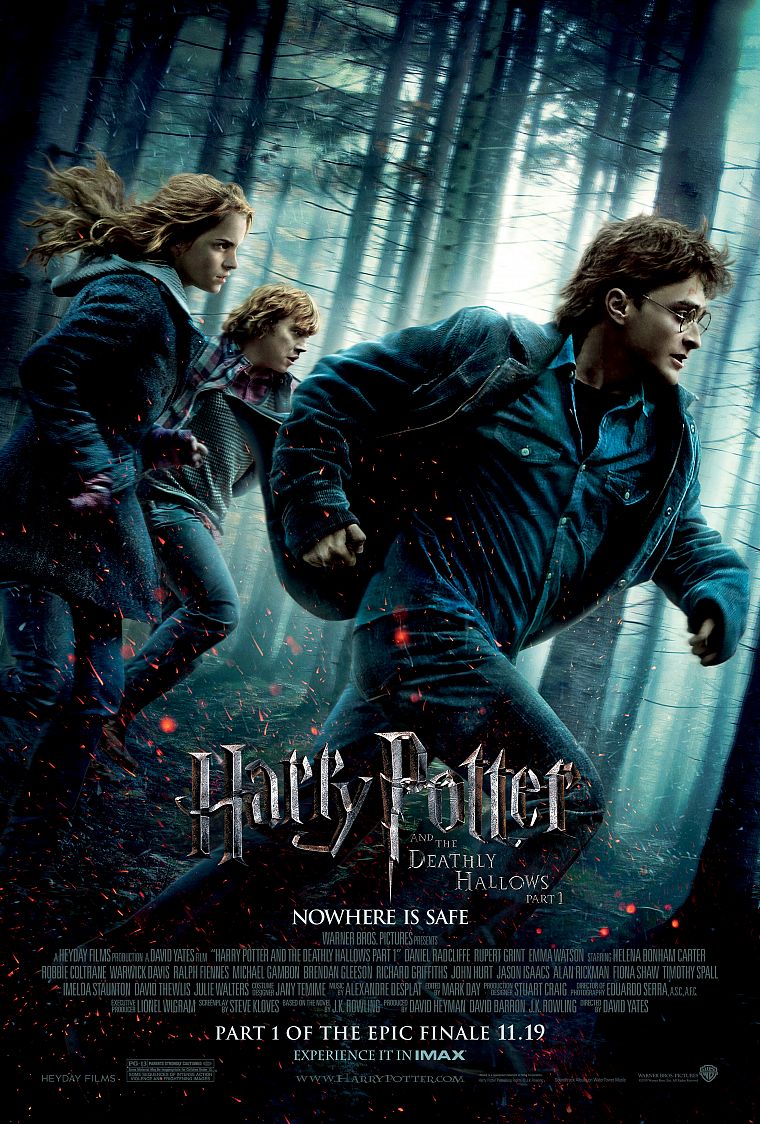 Emma Watson, Harry Potter, Harry Potter and the Deathly Hallows, Daniel Radcliffe, Rupert Grint, Hermione Granger, movie posters, Ron Weasley, men with glasses - desktop wallpaper