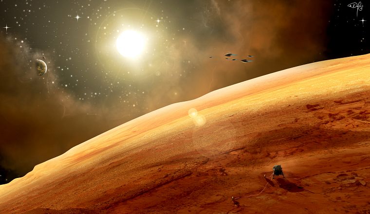 Mars, science fiction - desktop wallpaper