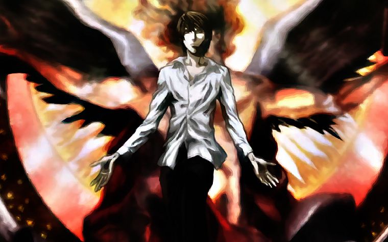 Death Note, angels, Yagami Light - desktop wallpaper