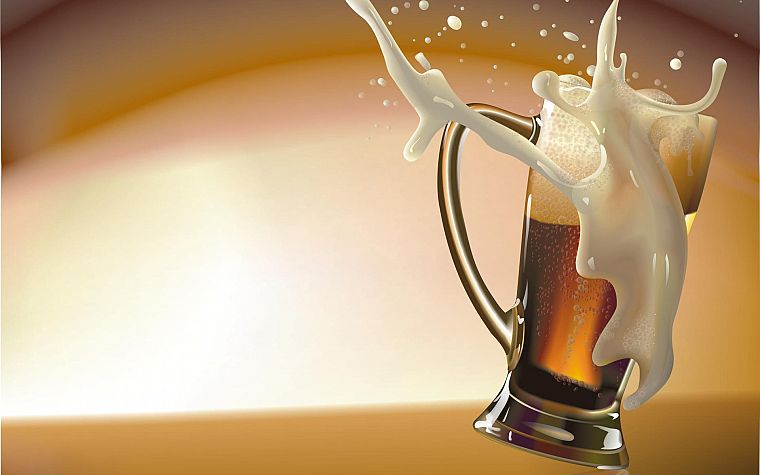 beers, vector - desktop wallpaper