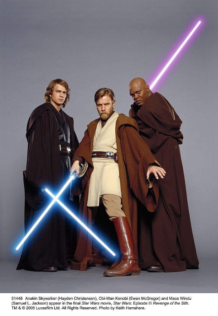 Star Wars, Ewan Mcgregor, Samuel L. Jackson, Anakin Skywalker, Hayden Christensen, Obi-Wan Kenobi, Mace Windu - desktop wallpaper